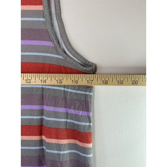 Torrid Super Soft Knit Tank Colorful Striped Womens V Neck Tank Top Size 00 - Picture 5 of 8